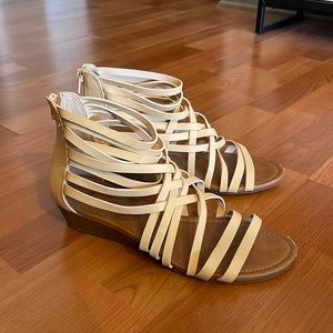 Strappy off white sandals